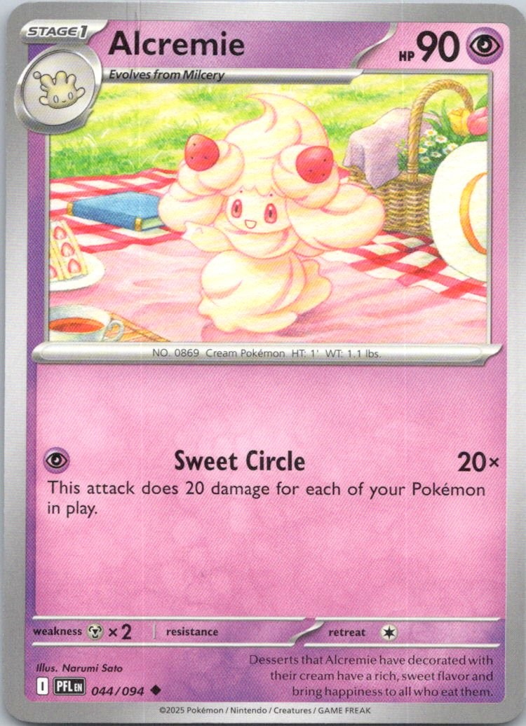 Alcremie #44/94 (LP) ME02: Phantasmal Flames PFL Pokemon