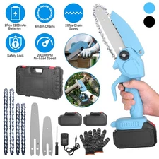 1Pc Electric Mini Chainsaw1Pc  Portable Handheld Cordless Small Chain Saw Batter