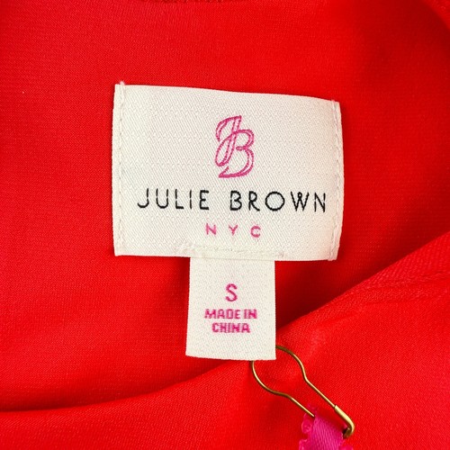 Abito JULIE BROWN NYC taglia S rosa caldo nuovo con etichetta tubino lunghezza sopra ginocchio - Foto 3 di 8