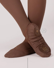 A1004a Eurotard Adult Assembl  Split Sole Canvas Ballet Shoe mocha US 8 M