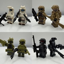 NUEVAS Minifiguras Militares X24 Cuenta con Accesorios - Cuatro Tipos SWAT/Soldado EE. UU.