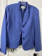 Le Suit Cornflower Blue Blazer Jacket Women s Size 6 New With Tags