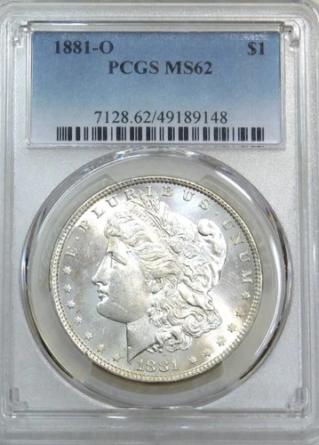 1881-O Morgan Silver Dollar PCGS MS62 Frosty Just Graded New Holder PQ #R297A