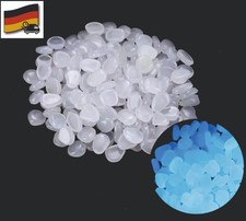 100 Leuchtsteine Garten Leuchtkiesel Bunte Steine selbstleuchtend Aquarium Weiß