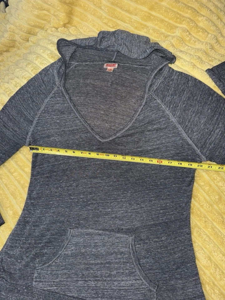 Womens, Massimo, Gray, Heather, Lightweight Hoodie Sweatshirt, Pullover Size Xl - Image 4 of 4