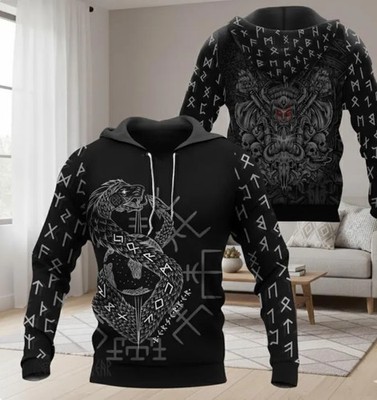 Jormungandr Norse Mythology Serpent 3D Hoodie Viking Mythic Warrior Gift