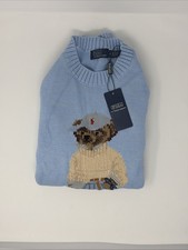 Polo Ralph Lauren Light Blue Polo Bear Sweater Women  s Medium
