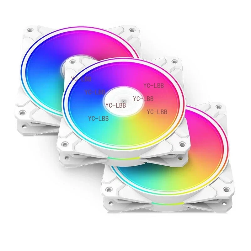 DEEPCOOL CF120 PLUS 3 in 1 kit White version 120mm 5V 3Pin ARGB PWM cooling fan - Image 2 of 4