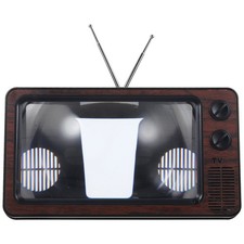 Light Brown Retro Phone Screen Amplifier Durable PP Material for Home Movie Use