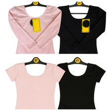 Wootie Girls Ballet Leotards Short/Long Sleeve, Lot of 10/20, 2 Colors, 5 Sizes