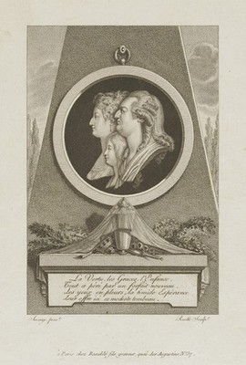 La Vertu Les Graces L'Enfance Vintage Allegorical Engraving Reprint Wall Art