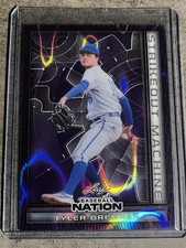 2025 Leaf Baseball Nation Tyler Brember Strikeout Machine Purple Lava SP RC /8