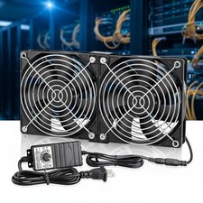 50,000 Hour Dual 120mm Cooling Fan Set with Installation Kit and Safety Features