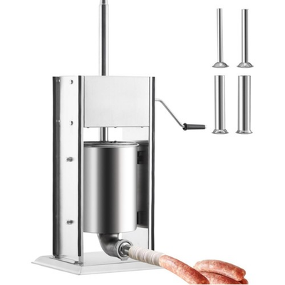 #ad 3 5 7 10 15L Stainless Steel Sausage Stuffer Machine W 4 Tubesamp; 1 Cleaning Kit $179.99