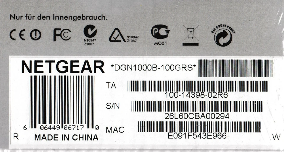 NETGEAR N150 Wireless ADSL2+ Modemrouter DGN1000B-100GRS; K65 - Bild 4 von 4