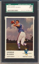 1961 Fleer Football George Blanda (HOF) (#166) SGC8 SGC