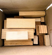 Hardwood wood scraps, oak and walnut