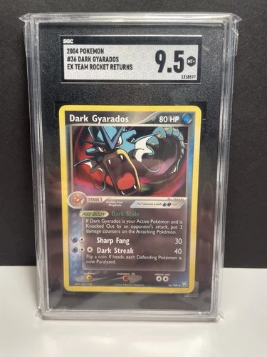 Pokémon Dark Gyarados Rare EX Team Rocket Returns 36/109 SGC 9.5 2004