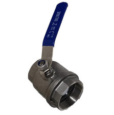 2P VAV 2" Ball Valve Full Port,316 Stainless Steel,1000 WOG for Water,Oil 1 Pc