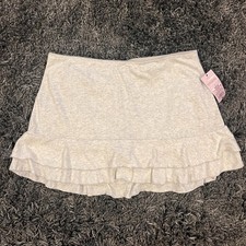 NWT WILD FABLE GREY RUFFLE TRIM MINI SKIRT SIZE LARGE