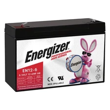 Energizer EN12-6 6V 12AH Long Lasting Sealed Lead Acid AGM Rechargeable Battery