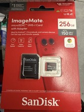 SanDisk ImageMate Pro 256GB MicroSDXC UHS 1 Memory Card with Adapter Brand New