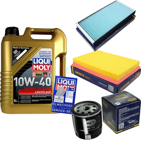 Inspektionskit Filter Liqui Moly ÖL 5L 10W-40 FüR Opel Corsa C F08 F68 1.4 1.8-image