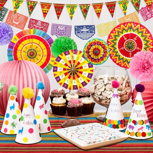 35PCS Mexican Party Decorations Fiesta Themed - Cinco De Mayo Party Supplies ... - Picture 7 of 7