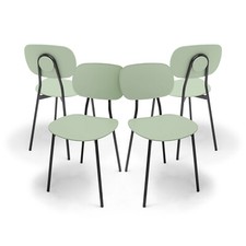 Fabriano - Set di 4 sedie di design in metallo e PP, stile moderno