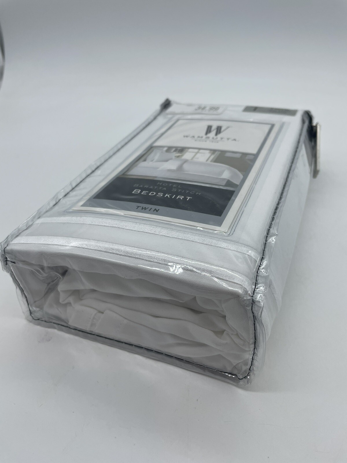 Wamsutta Baratta Stitch Cotton 15Inch Drop Twin Bed Skirt in White eBay