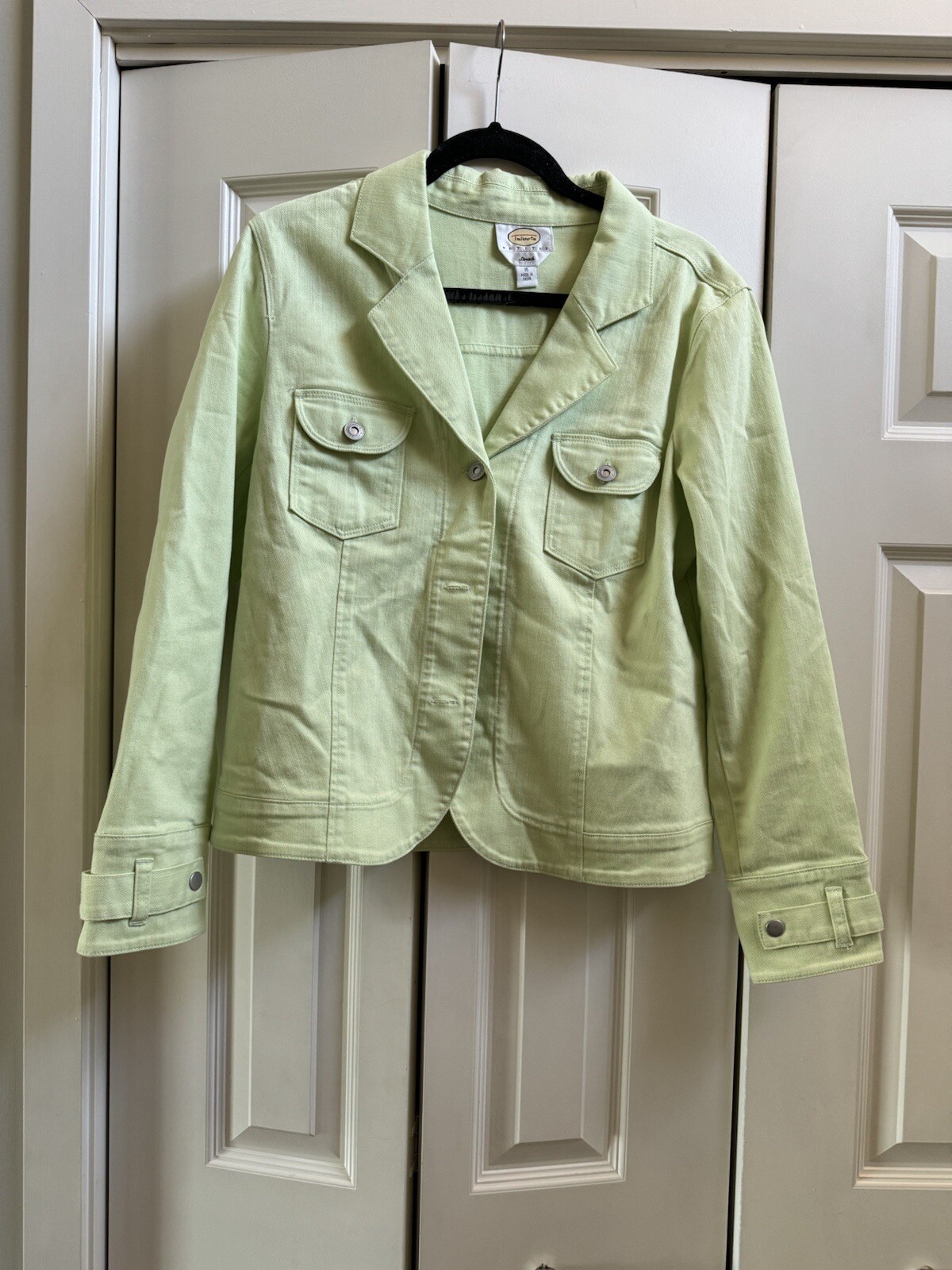 Talbots Lime Green JEAN JACKET Women’s in EXCELLENT Condition 16 Petite eBay