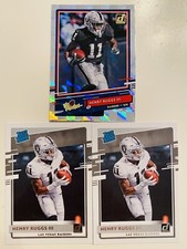 2020 Donruss Football THE ROOKIES HENRY RUGGS III RC LOT (3) + 2 Base