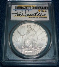 2021 NIUE $2 PCGS 35TH ANNIVERSARY SILVER COIN RON SANDERS SIGNATURE PCGS MS69