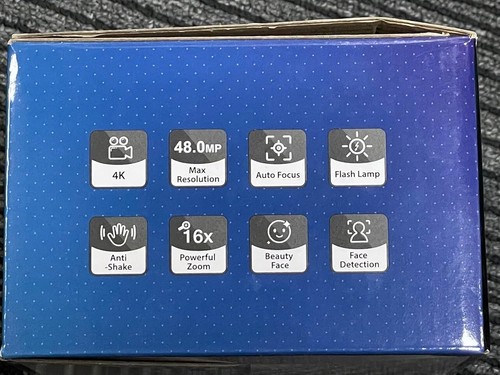 4K Digital Compact Vlogging Camera 48MP, 16x Optical Zoom, Autofocus, Anti-shake - Picture 9 of 11