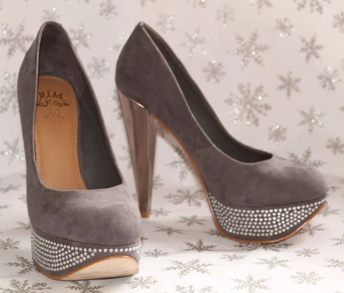 ASH Eloise Grey Suede Stiletto Platform High Heels Size 38/ US 7.5-8 | eBay