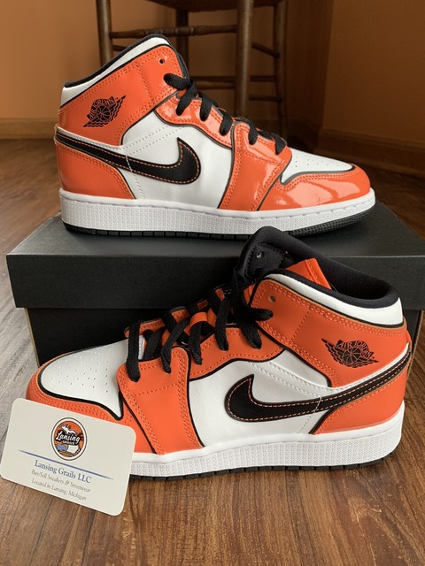 air jordan 1 orange grade school