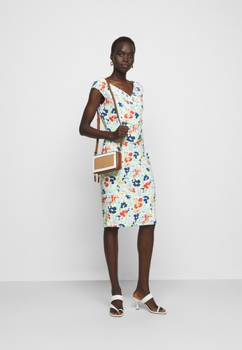 Lauren Ralph Lauren Floral Printed Pleated Jersey Slip Petite Size 0P Dress NEW - 第 1/9 張圖片