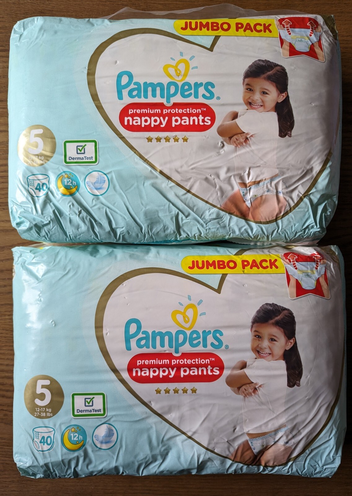Pampers Size 5 Premium Protection Nappy Pants 12-17kg - 80 Nappies