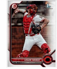 Logan Tanner Cincinnati Reds 2022 Bowman Draft 1st Bowman