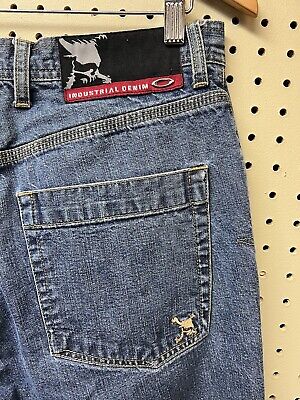 Oakley Industrial Denim Jeans Men's 32x32 Blue Relaxed Fit Oakley Industrial Denim Jeans Men's 32x32 Blue Relaxed Fit
