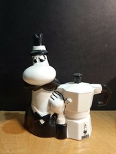 ❗ Omino coi baffi pubblicità caffettiera Bialetti 20 cm h ceramica artigianale 