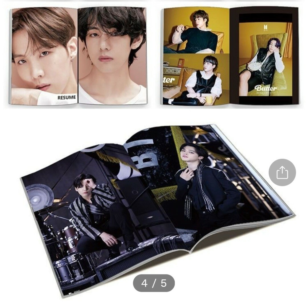 BTS butter トレカ　CD DVD Blu-ray 未再生　フォトブック Offical BTS Butter Book Of Photos - KPOP - Brand New - LAST
