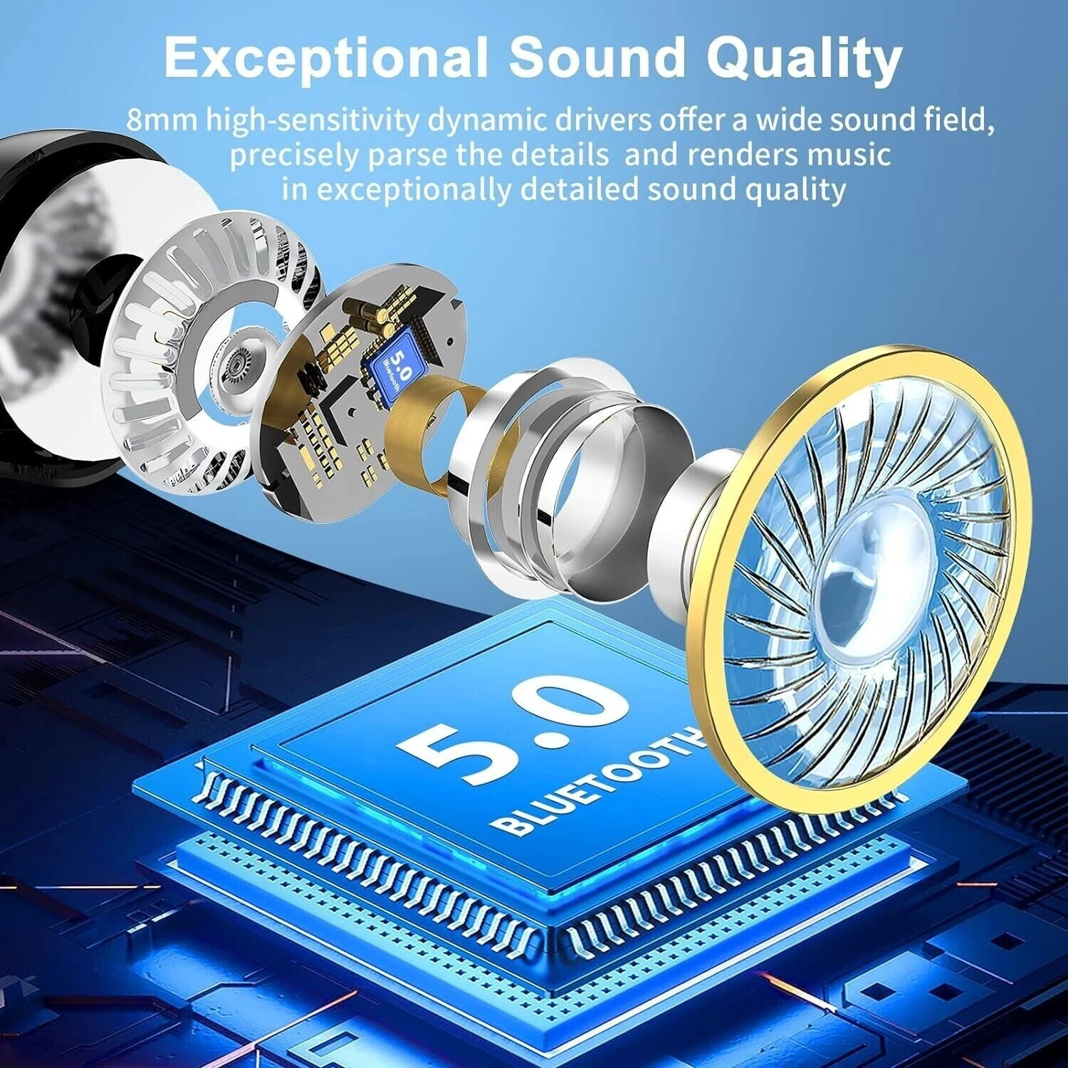 Kabellose Bluetooth-Ohrhörer mit tiefem Superbass, 4 Mikrofonen, wasserdicht_voghion.com