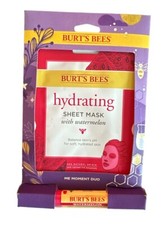 Burt's Bees Me Moment Duo Hydrating Sheet Mask Lip Balm Gift Set Watermelon