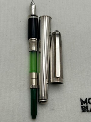 Dupont　シルバー 銀製 万年筆 Fサイズ S.T Dupont Sterling Silver Fountain Pen, 14 Fine Nib-Mint | eBay