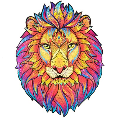 Unidragon Wooden Jigsaw Puzzles ''Mysterious Lion'' Wooden Puzzles Animals - KS