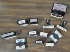 Lot of 10 self inking stamp "File"  "Mailed"  "Faxed"  "Confidential" etc