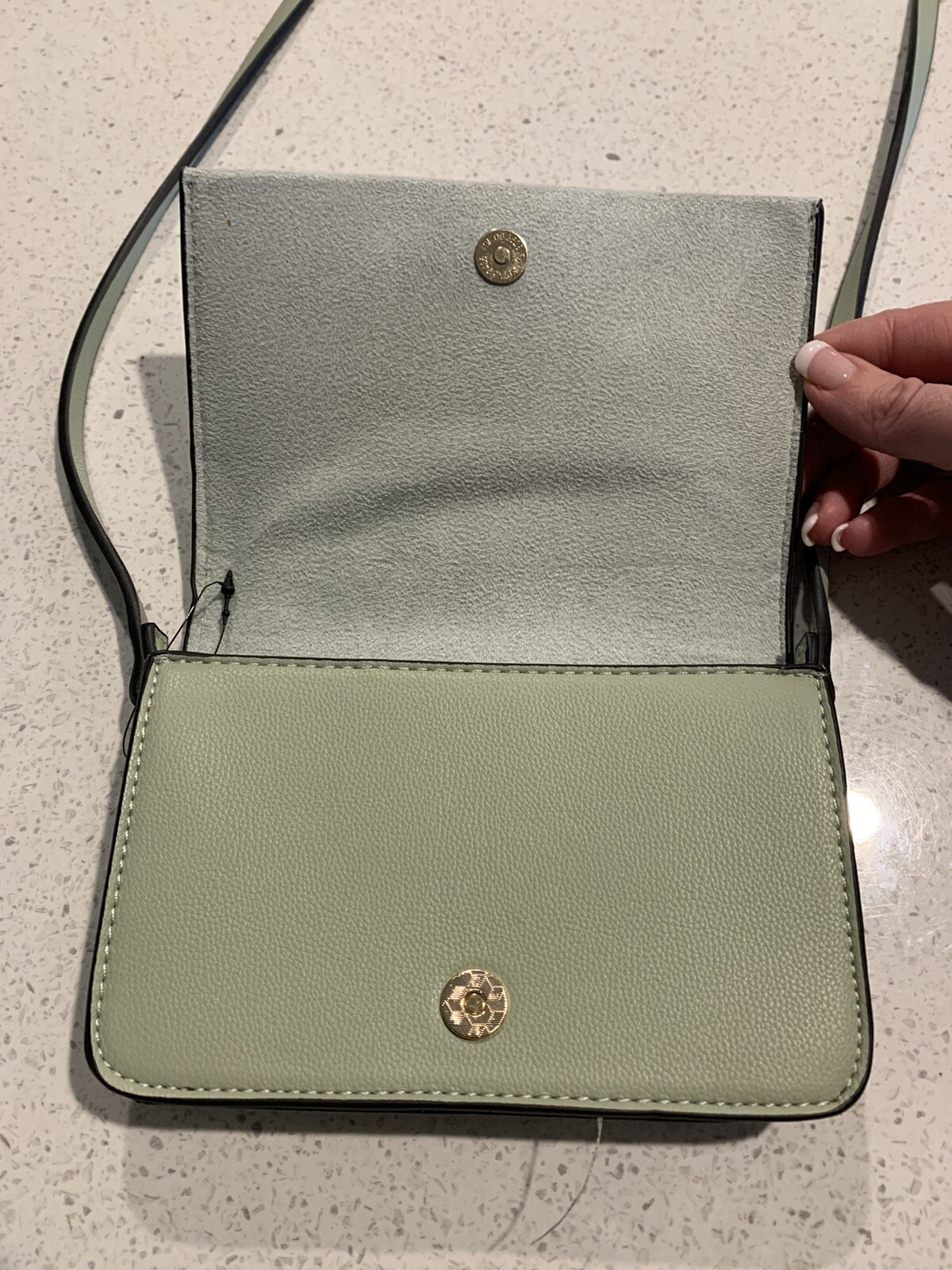 Ladies As New Sportsgirl Shoulder Bag Clasp Velvet Trim eBay