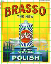 3105 DAVE'S DECALS HO & O SCALE XLG WALL DECAL VINTAGE BRASSO 4"X5" 1:87 1:43