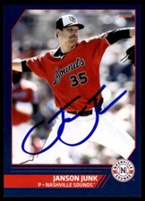 2023 Choice Nashville Sounds Baseball Janson Junk Auto #17 Signed